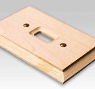 transform your space with amerelle's unfinished wood wallplate for single duplex outlets logo