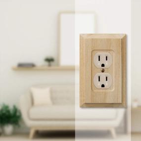 img 1 attached to Transform Your Space With Amerelle'S Unfinished Wood Wallplate For Single Duplex Outlets