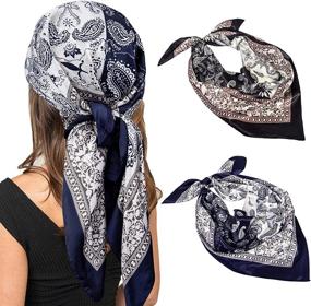 img 4 attached to Chalier Fashion Bandana Beautiful Inches Women's Accessories ~ Scarves & Wraps