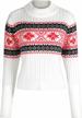zaful snowflake ugly christmas sweater with ribbed knit, crew neck and long sleeves for women - cozy pullover jumper logo