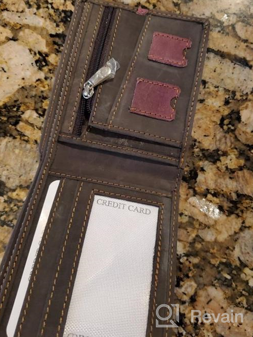 img 1 attached to Minimalist Bi Fold Leather Wallet Blocking review by Chris Pacino