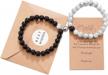 kingsin couples mutual attraction bracelets matte agate bracelet vows of eternal love charms adjustable jewelry gifts set for lover women men logo