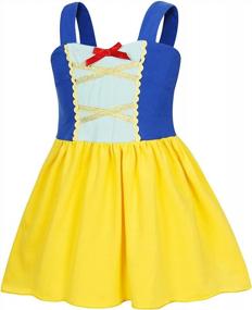 img 3 attached to Jurebecia Snow White Toddler Princess Costume Dress: Perfect For Fancy Dress Up Parties, Halloween, Cosplay And Birthday Role-Playing