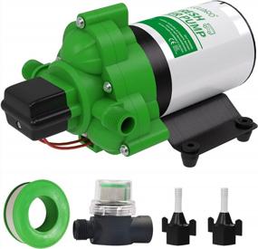 img 4 attached to RVGUARD Fresh Water Pump, 12V DC Self Priming Diaphragm Water Pump, 3.5 GPM With Strainer Filter, Adapters, For RV, Yacht, Garden, Camper