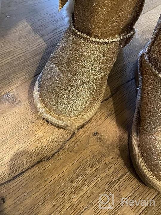 img 1 attached to Sparkle And Warmth: KRABOR Glitter Snow Boots For Toddlers And Little Girls With Cotton Lining And Adorable Bow review by Jennifer Jackson