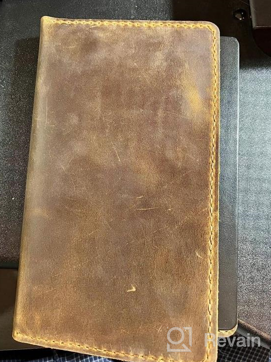 img 1 attached to Leather Journal Cover Fits Moleskine Large Hardcover Notebook 5"X8.25", Handmade Vintage Brown Leather Cover For Hardcover Notebooks review by Fredo Zhan