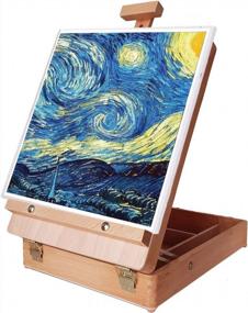 img 4 attached to VOCHIC Tabletop Easel: Transform Your Workspace With Adjustable And Portable Art Stand For Kids And Adults