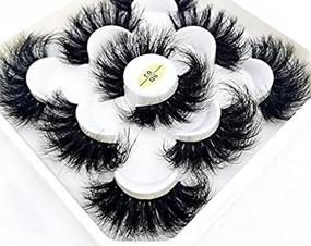 img 1 attached to 5 Pairs Of 25Mm 3D Mink Lashes In HBZGTLAD Bulk Faux With Customized Natural Mink Lashes Pack For Short Wholesale Natural False Eyelashes (9D-03)