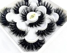 img 2 attached to 5 Pairs Of 25Mm 3D Mink Lashes In HBZGTLAD Bulk Faux With Customized Natural Mink Lashes Pack For Short Wholesale Natural False Eyelashes (9D-03)