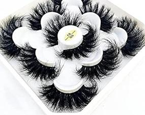 img 3 attached to 5 Pairs Of 25Mm 3D Mink Lashes In HBZGTLAD Bulk Faux With Customized Natural Mink Lashes Pack For Short Wholesale Natural False Eyelashes (9D-03)