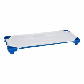 img 3 attached to Pack Of 6 Heavy Duty Children'S Daycare Cots For Preschoolers With Sheets - 52"L Stackable Cots For Sleeping, Resting, And Naptime - SPG-021-5-CS, Blue