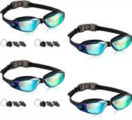 anti-fog swim goggles for adults and kids - 4 pack of no-leak swimming goggles for men, women, and youth by dapaser logo