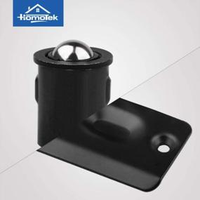 img 1 attached to Black Die-Cast Drive-In Ball Catch With Strike Plate For Closet Doors - 2 Pack, Adjustable Tension Ball, 13/16" X 1-1/8" Dimensions By HOMOTEK