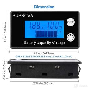 img 1 attached to 🔋 SUPNOVA Монитор аккумулятора - Тестер напряжения 12v до 84v для гольфкарт - Цифровой индикатор заряда и процентов с сигналом зуммера.