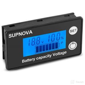 img 4 attached to 🔋 SUPNOVA Монитор аккумулятора - Тестер напряжения 12v до 84v для гольфкарт - Цифровой индикатор заряда и процентов с сигналом зуммера.