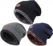 kids winter knitted hats and scarf set with fleece lining - 2 piece combo for boys and girls aged 5-14 years by t wilker logo