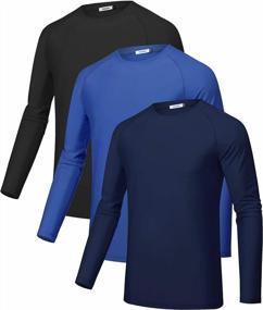 img 4 attached to Sykooria 3 Pack Men'S Long Sleeve Workout T-Shirts UPF 50+ UV Sun Protection Lightweight Cooling Quick-Dry Athletic Shirt