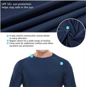 img 1 attached to Sykooria 3 Pack Men'S Long Sleeve Workout T-Shirts UPF 50+ UV Sun Protection Lightweight Cooling Quick-Dry Athletic Shirt