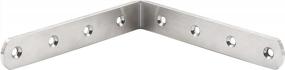 img 1 attached to WEBI Heavy Duty 90 Degree Stainless Steel Corner Brackets - 4Mm Thick, 6X6 Inches, Brush Nickel Finish - Ideal For Shelf, Wood, Furniture, And Shelves - Pack Of 4
