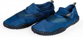 img 1 attached to 🌊 NORTY Men's Aqua Sock Wave Water Shoes - Waterproof Slip-Ons for Pool, Beach, and Sports (Size 13-17)