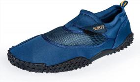 img 4 attached to 🌊 NORTY Men's Aqua Sock Wave Water Shoes - Waterproof Slip-Ons for Pool, Beach, and Sports (Size 13-17)
