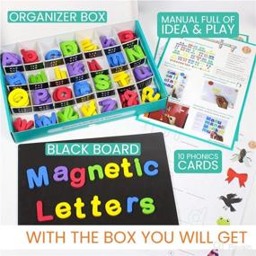 img 3 attached to 🦋 ButterflyEdufields 140+ Magnetic Letters and Numbers: ABC Preschool Activities & Word Building Kit for Kids