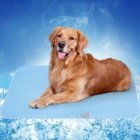 img 4 attached to Обеспечьте своей собаке прохладу этим летом с охлаждающим ковриком LUXEAR Arc-Chill Pet Cooling Mat Q-Max 0,34, ультраабсорбирующим, моющимся и многоразовым!