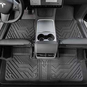 img 3 attached to Bomely Fit Tesla Model Y 2020 2021 2022 Floor Mats TPE Car Floor Mats All Weather Protection Tesla Model Y Accessories (Floor Mats)