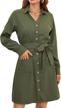 button-down midi dress for women: casual blazer style with pockets by kancy kole logo
