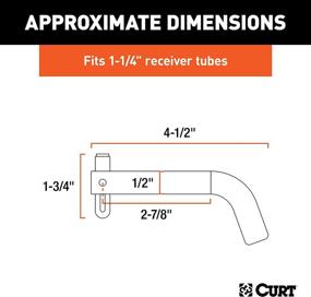 img 3 attached to 🔒 CURT 23581 Stainless Steel Swivel Trailer Hitch Pin: 1/2-Inch Diameter for 1-1/4-Inch Receiver