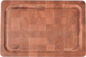 img 2 attached to Premium Cherry Wood End Grain Butcher Block Cutting Board With Stainless Steel Feet, Juice Groove, 18" X 12" X 1.75