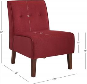 img 2 attached to 🪑 Stylish and Comfortable: Linon Coco Accent Chair in Red – Perfect Addition to Any Décor!