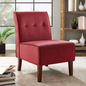 img 3 attached to 🪑 Stylish and Comfortable: Linon Coco Accent Chair in Red – Perfect Addition to Any Décor!