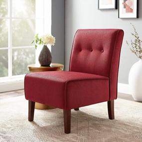 img 1 attached to 🪑 Stylish and Comfortable: Linon Coco Accent Chair in Red – Perfect Addition to Any Décor!