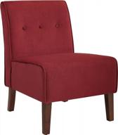 🪑 stylish and comfortable: linon coco accent chair in red – perfect addition to any décor! логотип