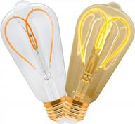 винтажные светодиодные сердечные лампы: теплый белый свет эдисона с регулируемой яркостью для декоративного домашнего освещения логотип