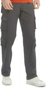 img 2 attached to Casual Comfort And Functionality Combined: KESSER Men'S Cargo Pants With Multiple Pockets