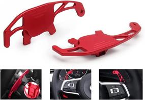 img 4 attached to 🔴 Enhance your VW Golf MK7 GTI R's Performance with Red Polish Aluminum Paddle Shifters