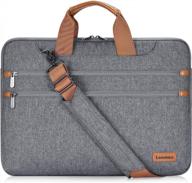 🎒 lonmen 14 inch laptop shoulder bag: ideal case for 15 inch macbook pro, surface book 2, dell xps 15, chromebook & more! logo