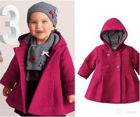 img 3 attached to 👶 Adorable Verypoppa Baby Girls Hooded Long Sleeve A Line Trench Coat Jacket: Stylish Outwear Top for Your Little One