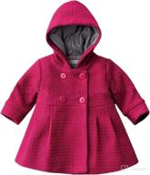 👶 adorable verypoppa baby girls hooded long sleeve a line trench coat jacket: stylish outwear top for your little one logo