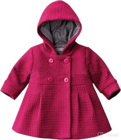 img 4 attached to 👶 Adorable Verypoppa Baby Girls Hooded Long Sleeve A Line Trench Coat Jacket: Stylish Outwear Top for Your Little One
