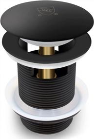 img 4 attached to Matte Black Pop-Up Drain With CUPC Certification For Freestanding Bathtubs - Stopper Included