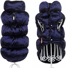 img 2 attached to MaruPet Winter Waterproof Windproof Reversible Dog Vest Coat – Warm 🐶 Dog Down Jacket for Extra Small and Small Dogs, Navy Blue, Size S