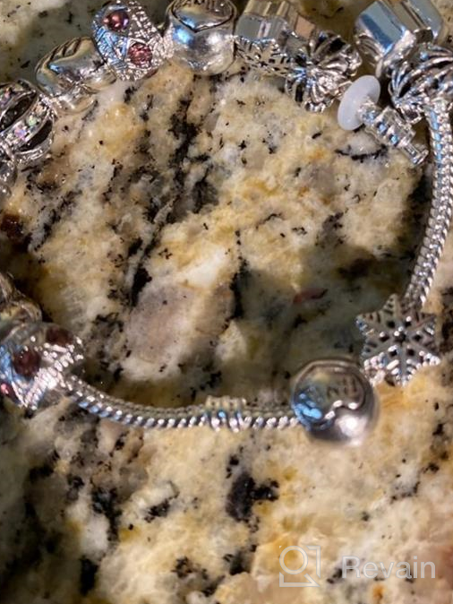 img 1 attached to Women's Murano Glass Bead Bracelet with 🦋 Unicorn, Butterfly, and Flower Charms - Perfect Gift Idea review by Luis Shreibman