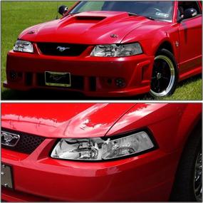 img 1 attached to 🚗 Chrome Housing Headlights Replacement for 99-04 Ford Mustang by DNA Motoring, Model HL-OH-FM99-CH-CL1