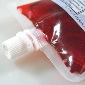 img 3 attached to Многоразовые пакеты для крови для питья на тему Хэллоуина - набор из 12 пакетов для внутривенных вливаний для вечеринок, идеально подходит для тем медсестер, вампиров и зомби