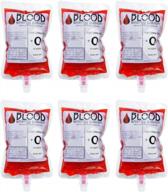 многоразовые пакеты для крови для питья на тему хэллоуина - набор из 12 пакетов для внутривенных вливаний для вечеринок, идеально подходит для тем медсестер, вампиров и зомби логотип