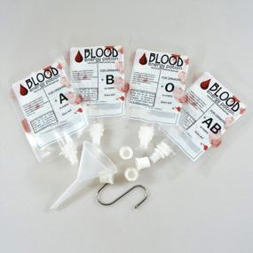 img 2 attached to Halloween Themed Reusable Blood Bags For Drink - Set Of 12 IV Bags For Party Favors, Perfect For Nurse, Vampire, And Zombie Themes
