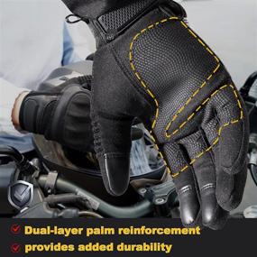 img 2 attached to 🧤 AXBXCX Touch Screen Full Finger Gloves: Ultimate Protection for Motorcycles, Cycling, ATV, Camping, Climbing, Hiking, Work, Outdoor Sports - Men Women Black XL